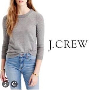 J. Crew Women's Tippi Heather Grey Wool Sweater